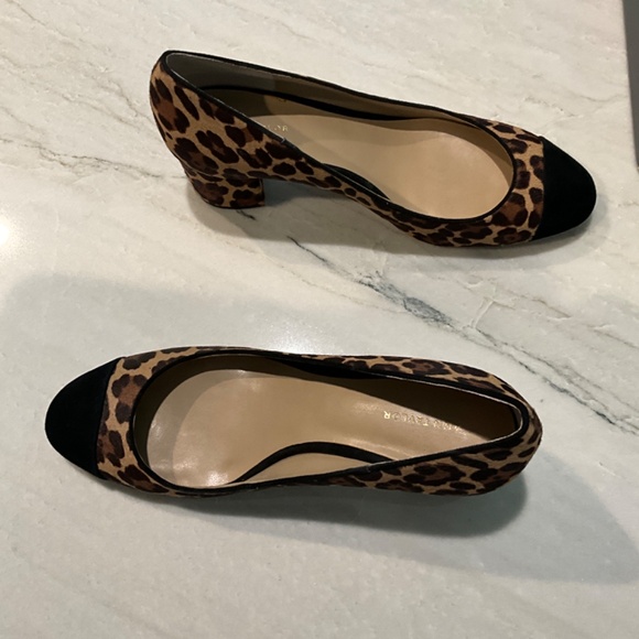 Ann Taylor Odelia Haircalf Cap Toe Pump Leopard Size 7 - Picture 6 of 8